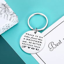 Load image into Gallery viewer, Christmas Birthday Emotional Keychain Gifts for Older Younger Brother Son No Better Brother Than You Brotherhood Appreciation Gift for Men Teen Boys Brother Friend from Sister Brother Mom Dad
