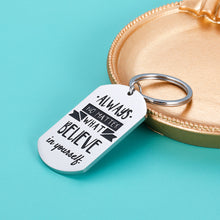 Load image into Gallery viewer, Inspirational Christmas Keychain Gift for Teen Boys Girls Brother Sister Always Believe in Yourself Motivational Birthday Graduation Gift for Him Her Best Friend Colleague Student Family Patient
