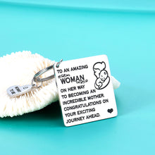 Load image into Gallery viewer, Mom to Be Gift Keychain for Pregnant Friends Congratulations on Pregnancy Gifts for First Time Moms 1st Mother’s Day Gifts for Amazing Mom Birthday Christmas Present for Pregnant Expectant Mothers Her
