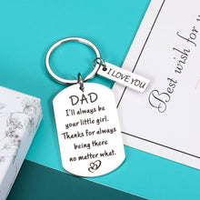 Load image into Gallery viewer, Dad Gifts from Daughter Dad Present Birthday Fathers Day Christmas Valentine Gift for Dad Father from Daughter Kids to Dad Daddy Papa Dad Keychain
