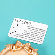 Load image into Gallery viewer, Wallet Card Insert Valentines Gifts for Men Him Her Women Romantic I Love You Gifts for Husband Boyfriend Birthday Gifts from Wife Girlfriend Anniversary Couples Gifts Idea for Him Husband Boyfriend
