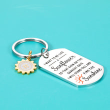 Load image into Gallery viewer, Sunflower Gifts Inspirational Spiritual Keychain for Women Her Best Friend Him Birthday Christmas Graduation Gifts for Teen Girls Daughter Come of Age Friendship Sunflower Decor Key Ring Present
