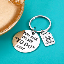 Load image into Gallery viewer, Valentines Day Keychain Gifts for Husband Boyfriend from Girlfriend Wife Funny Keychain for Boyfriend Husband Valentines Day Wedding Anniversary Birthday Couple Gifts for Women Men Her Him
