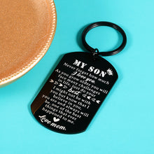 Load image into Gallery viewer, Son Gifts from Mom Birthday Christmas Keychain Gifts for Son Valentines Father&#39;s Day Gifts for Son from Mom to Son Gifts Keychain for Men Him Teens Birthday Boy Graduation Gifts
