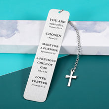 Load image into Gallery viewer, Inspirational Christian Bookmark Gifts for Women Men Bible Verse Bookmark for Girls Daughter Book Lovers Graduation Birthday Christmas for Female Male Him Her Religious Church Bulk Gifts
