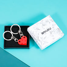 Load image into Gallery viewer, Matching Couples Stuff Boyfriend Girlfriend Valentines Day Gifts for Him Her Best Friend Christmas Gifts for Wife Husband Anniversary Birthday Wedding Present Red Heart Bricks Keychain for Women Men
