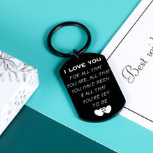 Load image into Gallery viewer, Valentines Day Anniversary Gifts Idea for Men, Boyfriend, Husband Romantic I Love You Keychain Gifts for Women, Girlfriend, Wife, Her Birthday Christmas Day Couple Gifts for Him Her Love You Present
