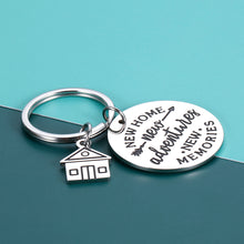 Load image into Gallery viewer, New Home Keychain Gift for New Home Owners New Memories Our First Home Housewarming Gift for Son Daughter Dad Mom Best Friends New Office Home House Key Ring Moving in Key Chain for Home Jewelry
