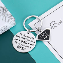 Load image into Gallery viewer, Father&#39;s Day Gift Keychain for Father Step Dad from Wife Kids Daughter Son Inspirational Love You Dad Key Ring for Birthday Christmas Thanksgiving Valentine&#39;s Day Wedding Anniversary Gifts for Him
