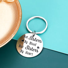 Load image into Gallery viewer, Sister Best Friend Keychain Gifts for Sisters Girls BFF Woman Not Sisters by Blood but Sisters by Heart Key Ring Christmas Birthday Wedding Anniversary Thanksgiving Gift for Teen Girls
