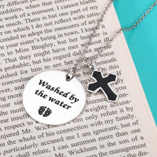 Load image into Gallery viewer, First Communion Baptism Gifts for Boys Girls Goddaughter Godson Cross Pendant Christian Gifts for Godchild Girl Adult Baptism Gifts for Women Men Religious Gifts
