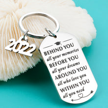 Load image into Gallery viewer, Graduation Gifts for Him Her Inspirational Class of 2022 Keychain Grad Gifts for Son Daughter Graduation Gifts for High School College Nursing Law School Students Teen Boys Girls Women Men
