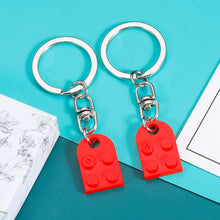 Load image into Gallery viewer, Matching Couples Stuff Boyfriend Girlfriend Valentines Day Gifts for Him Her Best Friend Christmas Gifts for Wife Husband Anniversary Birthday Wedding Present Red Heart Bricks Keychain for Women Men
