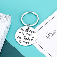 Load image into Gallery viewer, Sister Best Friend Keychain Gifts for Sisters Girls BFF Woman Not Sisters by Blood but Sisters by Heart Key Ring Christmas Birthday Wedding Anniversary Thanksgiving Gift for Teen Girls
