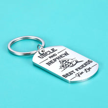 Load image into Gallery viewer, Uncle and Nephew Funny Christmas Birthday Keychain Gift from Uncle for Men Him Boys Uncle Nephew Best Friend for Life Inspirational Birthday Graduation Gifts for Nephew Thank You Gifts for Uncle
