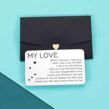 Load image into Gallery viewer, Wallet Card Insert Valentines Gifts for Men Him Her Women Romantic I Love You Gifts for Husband Boyfriend Birthday Gifts from Wife Girlfriend Anniversary Couples Gifts Idea for Him Husband Boyfriend
