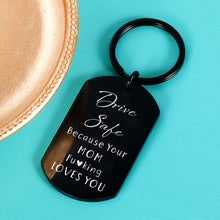 Load image into Gallery viewer, Drive Safe Keychain - Funny Gifts for Son Daughter Kids from Mom, Valentines Day Birthday Christmas Gifts for Son Daughter from Mom, Graduation Gifts for Him Her Teenager New Driver New Car Gifts
