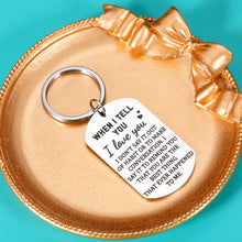 Load image into Gallery viewer, Keychain Gifts for Women Men to My Love Valentines Day Anniversary for Him Boyfriend Husband Gifts from Wife Girlfriend Christmas Birthday Gifts for Boyfriend I Love You Gifts for Her Him
