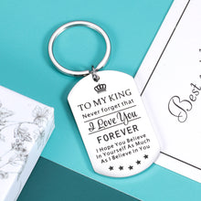 Load image into Gallery viewer, to My Man Birthday Christmas Gift for Boyfriend Husband Men Groom Couples I Love You Keychain from Girlfriend Wife Bride Valentines Anniversary Father’s Day Wedding Pendant Jewelry Gift for Him
