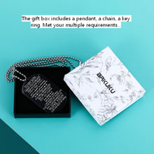 Load image into Gallery viewer, to My Son Chain Inspirational Keychain with Necklace Son Gifts from Dad Mom Birthday Christmas Graduation Back to School I Love You Gifts for Teen Boys Him Family Jewelry Stocking Stuffers for Stepson
