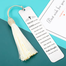 Load image into Gallery viewer, Religious Bookmark Gifts for Men Women Inspirational Christian Gifts Bible Verse Cross Bookmark Easter Birthday Graduation Christmas Bookmark Baptism Gifts for Boys Girls Female Male Him Her
