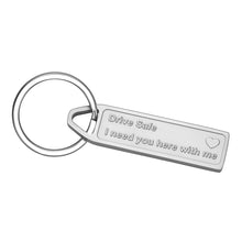 Load image into Gallery viewer, Drive Safe Keychain Gifts for Husband Boyfriend from Wife Girlfriend Men Teen Son Daughter Dad Mom Friend Trucker Bus Driver Father’s Day Valentine’s Day 16 Birthday Anniversary Wedding Christmas
