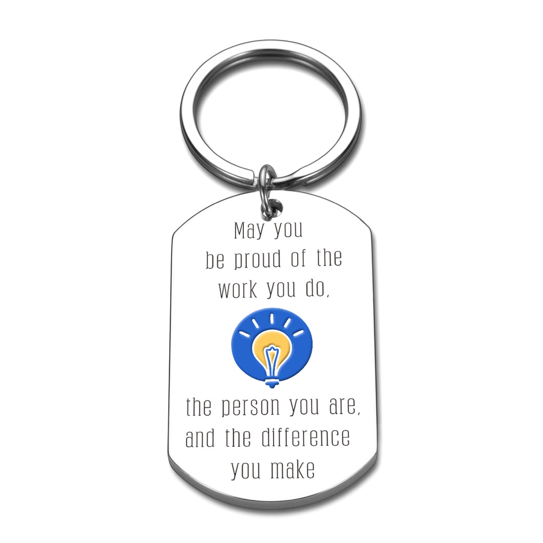 Inspirational Thank You Gifts Keychain for Nurse Mentor Coach Boss Coworkers Friends Leader Goodbye Farewell Appreciation Gifts for Volunteer Social Worker Christmas Birthday Gift for Men Women