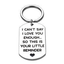 Load image into Gallery viewer, Anniversary Boyfriend Girlfriend I Love You Gift for Couples Wife Husband Christmas Birthday Keychain for Son Daughter from Mom Dad Valentine&#39;s Day Gifts Key Ring for Family Wedding Gift
