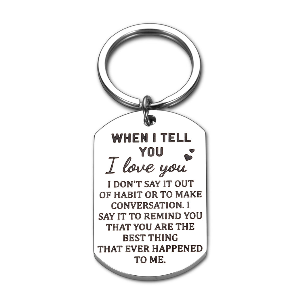 Keychain Gifts for Women Men to My Love Valentines Day Anniversary for Him Boyfriend Husband Gifts from Wife Girlfriend Christmas Birthday Gifts for Boyfriend I Love You Gifts for Her Him