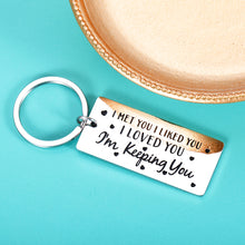 Load image into Gallery viewer, Husband Boyfriend Birthday Gifts from Girlfriend Wife Christmas Valentine&#39;s Day Gifts for Hubby Wifey Couples Gifts Pendant for Men Women Anniversary Jewelry Present Love Keychain for Him Her Female
