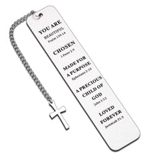 Load image into Gallery viewer, Inspirational Christian Bookmark Gifts for Women Men Bible Verse Bookmark for Girls Daughter Book Lovers Graduation Birthday Christmas for Female Male Him Her Religious Church Bulk Gifts
