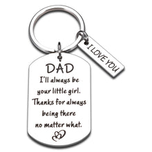 Load image into Gallery viewer, Dad Gifts from Daughter Dad Present Birthday Fathers Day Christmas Valentine Gift for Dad Father from Daughter Kids to Dad Daddy Papa Dad Keychain
