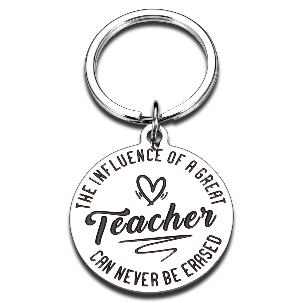 Teacher Appreciation Gifts for Women Thank You Teacher Keychain Gifts Valentine's Day Birthday Christmas Gift for Teachers The Influence of Teacher Can Never Be Erased Funny Teacher Gifts from Student