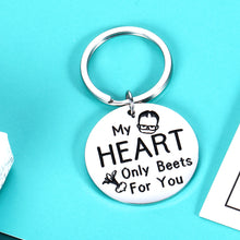 Load image into Gallery viewer, Funny Keychain The Office TV Show Gifts, Valentine&#39;s Day Anniversary Birthday Gifts for Husband Boyfriend from Girlfriend Wife, Funny Gifts for Dwight Schrute Fans, Christmas Gifts for Couples Him Her
