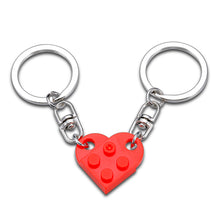 Load image into Gallery viewer, Matching Couples Stuff Boyfriend Girlfriend Valentines Day Gifts for Him Her Best Friend Christmas Gifts for Wife Husband Anniversary Birthday Wedding Present Red Heart Bricks Keychain for Women Men
