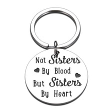 Load image into Gallery viewer, Sister Best Friend Keychain Gifts for Sisters Girls BFF Woman Not Sisters by Blood but Sisters by Heart Key Ring Christmas Birthday Wedding Anniversary Thanksgiving Gift for Teen Girls
