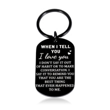 Load image into Gallery viewer, I Love You Gifts for Him Her Boyfriend Wife Keychain from Husband Girlfriend Couples Keychains for Women Men Valentines Day Anniversary for Women Men Christmas Present Romantic Gifts for Him Her
