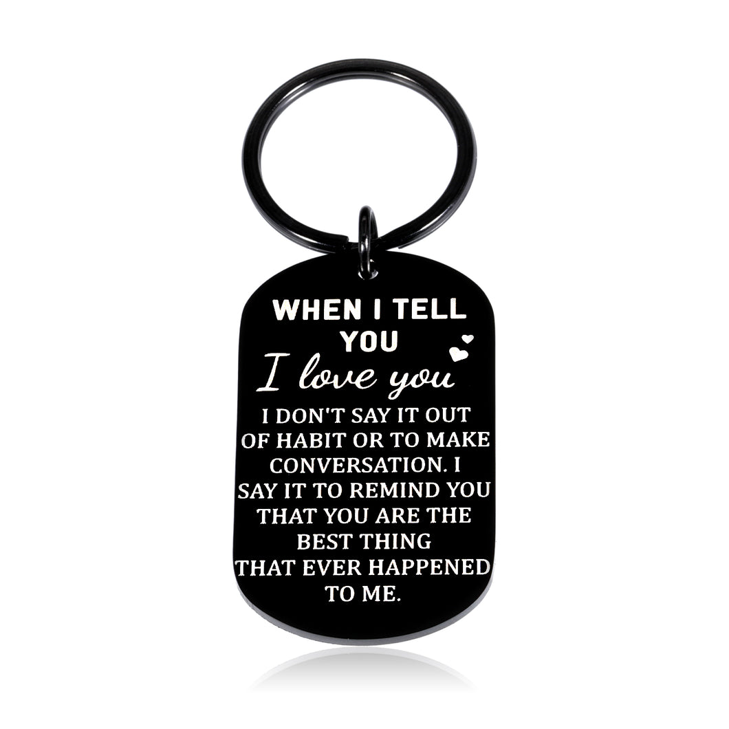 I Love You Gifts for Him Her Boyfriend Wife Keychain from Husband Girlfriend Couples Keychains for Women Men Valentines Day Anniversary for Women Men Christmas Present Romantic Gifts for Him Her