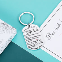 Load image into Gallery viewer, Cute Valentine&#39;s Day Gifts for Men Women Anniversary Gifts to My Love Keychain for Husband Wife Him Her Birthday Valentines Christmas Gift for Boyfriend Girlfriend Bride Groom Gifts for Female Male
