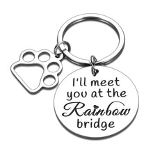 Load image into Gallery viewer, Loss of Dog Pet Memorial Keychain Sympathy Gifts Passed Away Deceased Pet Gifts for Kid Pet Owners Remembrance Pet Dog Gifts Key Ring Pet Keepsake Rainbow Bridge Jewelry Gifts for Women Men
