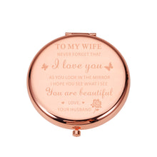 Load image into Gallery viewer, Wife Gifts for Women Stocking Stuffers Christmas from Husband I Love You Gifts for Wife Anniversary Birthday Gifts from Husband to Wife Gifts for Mothers Day, Wedding, Valentines Compact Mirror
