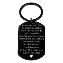 Load image into Gallery viewer, Inspirational Keychain Gift for Cancer Survivors Patients AA Alcoholics Anonymous Recovery Gift Encourage Gift Key Ring for Survivors Suicidal Addiction Sobriety Strong Fighter Gift for Female Man
