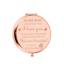 Load image into Gallery viewer, Wife Gifts for Women Stocking Stuffers Christmas from Husband I Love You Gifts for Wife Anniversary Birthday Gifts from Husband to Wife Gifts for Mothers Day, Wedding, Valentines Compact Mirror
