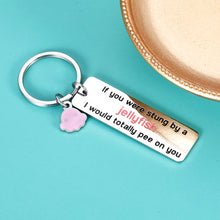 Load image into Gallery viewer, Friendship Gifts Best Friends Funny Keychain for BFF Friends Gifts for Him Her Gifts Birthday Christmas Gift for Best Friends Brother Sister from Sister Jellyfish Pendant Gifts for Teen Boys Girls
