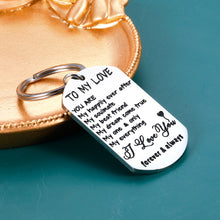 Load image into Gallery viewer, Anniversary Gifts to My Love Cute Keychain for Husband Wife Him Her Birthday Valentines Christmas Gift for Boyfriend Girlfriend Fiancé Fiancée Bride Groom Wedding Valentines Day Gift for Women Men
