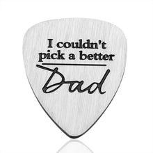 Load image into Gallery viewer, Father’s Day Guitar Picks Gift for Dad Step Dad Father from Son Daughter Kids Funny Guitar Stuff Gift for Dad to be Christmas Birthday Wedding Anniversary Guitar Pick Gift for Musician Guitar Player
