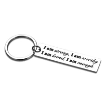 Load image into Gallery viewer, Inspirational Gifts for Women Best Friends Coworkers Her Meaningful I Am Enough Keychain Present Motivational Christmas Birthday Graduation Gifts for Women Girls Strong Women Gifts for Nurse Female
