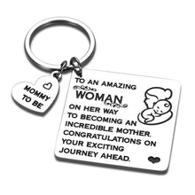 Load image into Gallery viewer, Mom to Be Gift Keychain for Pregnant Friends Congratulations on Pregnancy Gifts for First Time Moms 1st Mother’s Day Gifts for Amazing Mom Birthday Christmas Present for Pregnant Expectant Mothers Her
