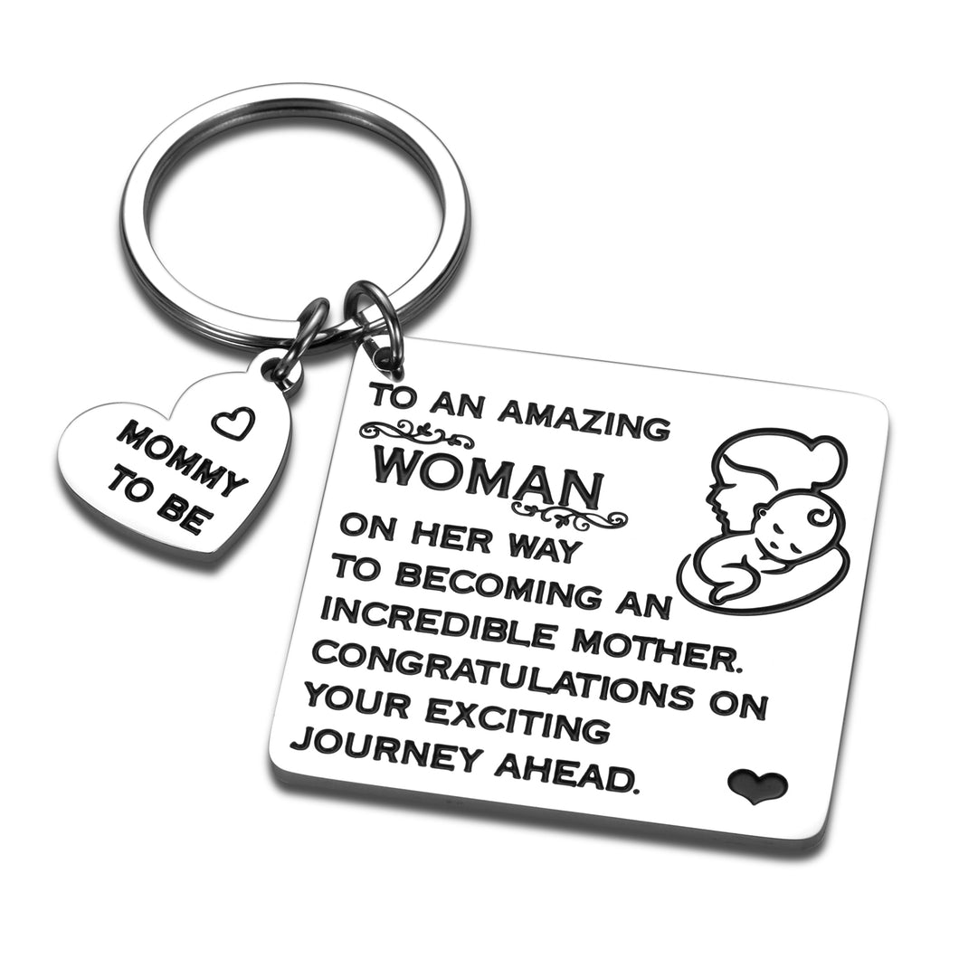 Mom to Be Gift Keychain for Pregnant Friends Congratulations on Pregnancy Gifts for First Time Moms 1st Mother’s Day Gifts for Amazing Mom Birthday Christmas Present for Pregnant Expectant Mothers Her